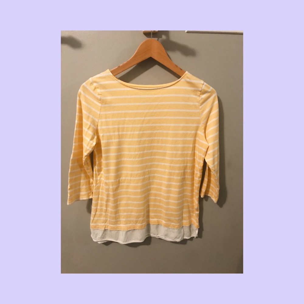 Yellow three quarter length shirt